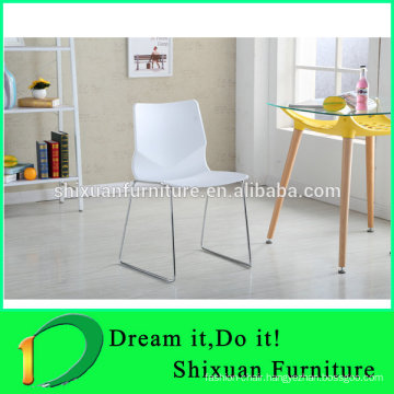 stackable metal frame plastic leisure chair